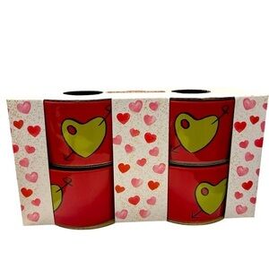 Adorable Ramekins set of four Olive hearts! New